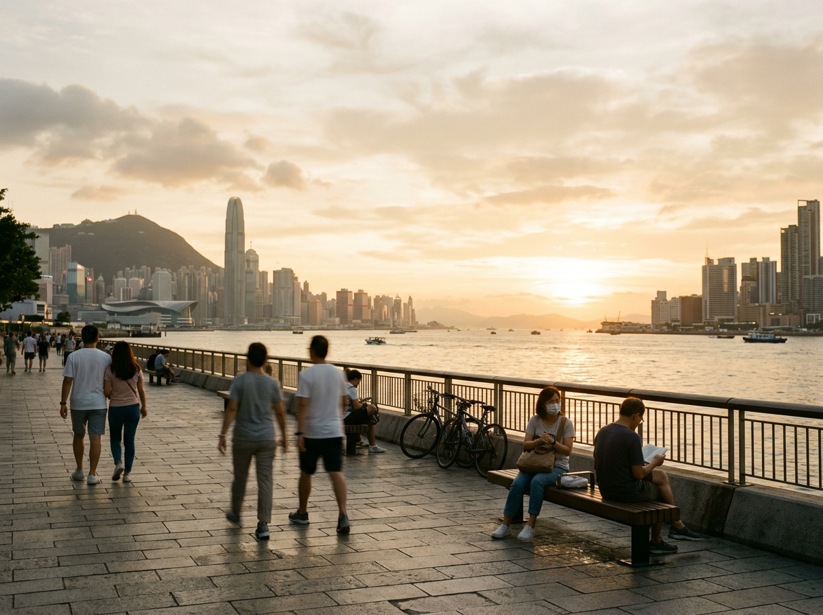 卑路乍灣海濱長廊睇日落